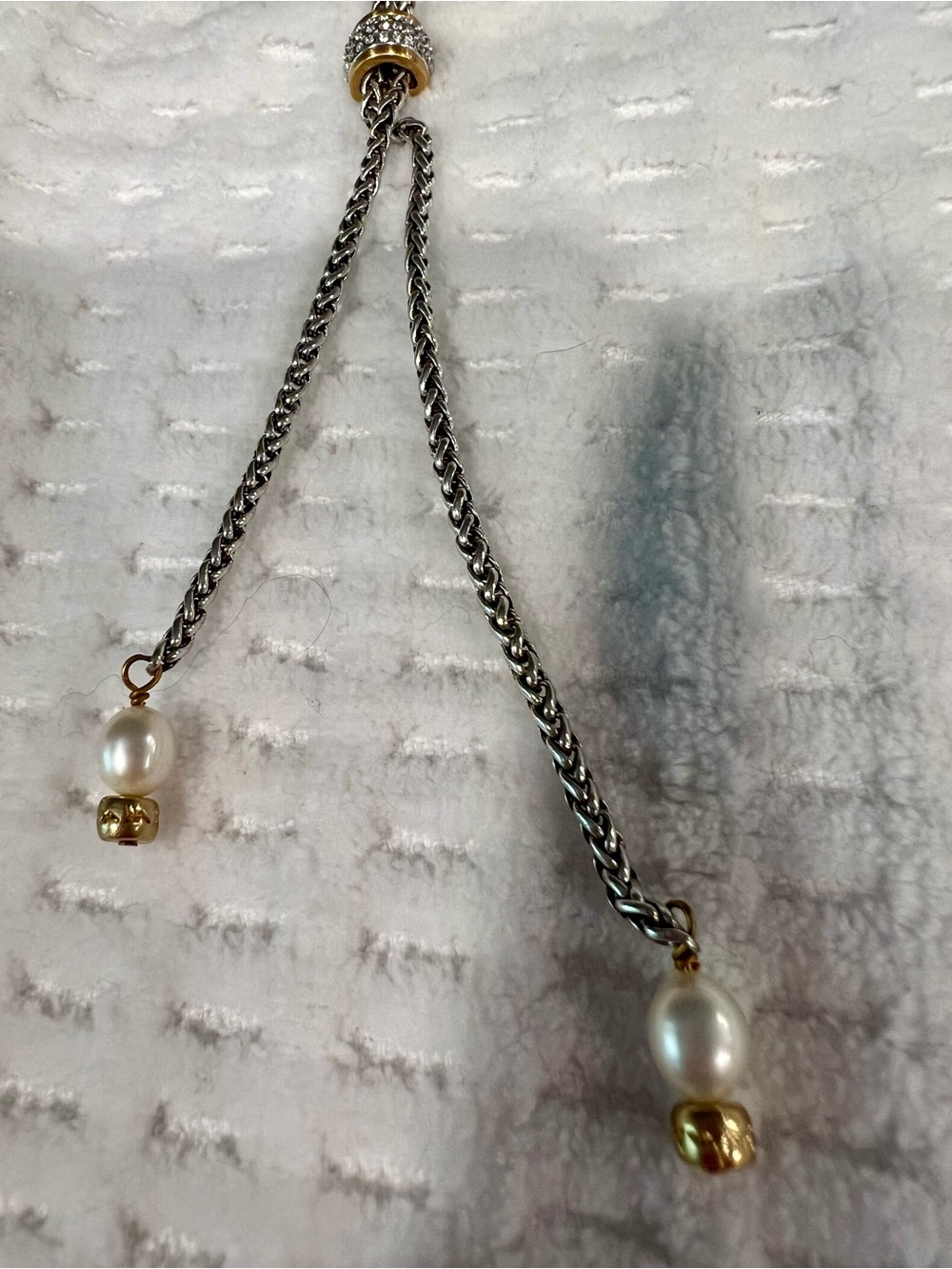 BRIGHTON Meridian Petite Pearl Two Tone Y Necklace JM7449 MSRP $138 - Picture 6 of 10